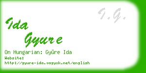 ida gyure business card